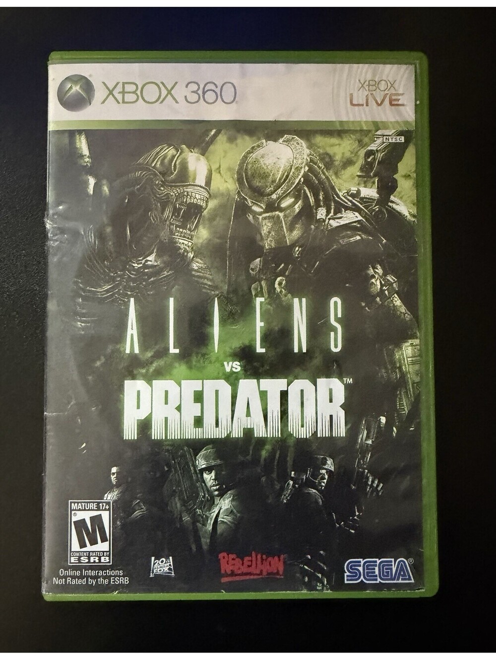 Alien vs. Predator (Microsoft Xbox 360, 2010) CIB Tested & Working